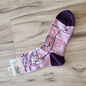 BlueQ Women's Socks NWT shoe sz 5-10 "go away I'm introverting"
